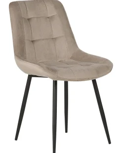 Set di 2 sedie da pranzo MELROSE Velluto Tortora
