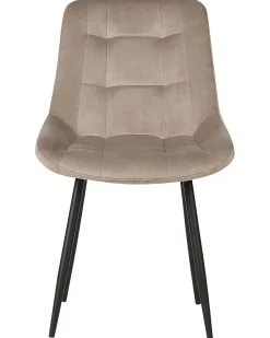 Set di 2 sedie da pranzo MELROSE Velluto Tortora
