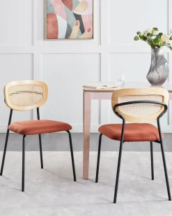 Set di 2 sedie da pranzo MAYETTA Metallo Arancione
