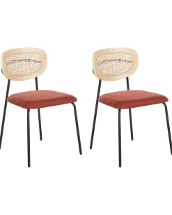Set di 2 sedie da pranzo MAYETTA Metallo Arancione