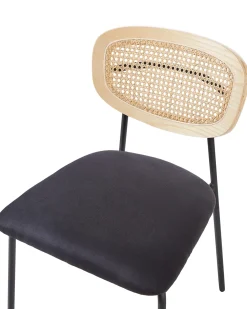 Set di 2 sedie da pranzo MAYETTA Metallo Nero