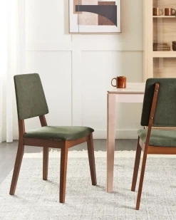 Set di 2 sedie da pranzo MERRILL Legno Verde scuro