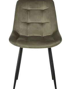 Set di 2 sedie da pranzo MELROSE Velluto Verde oliva