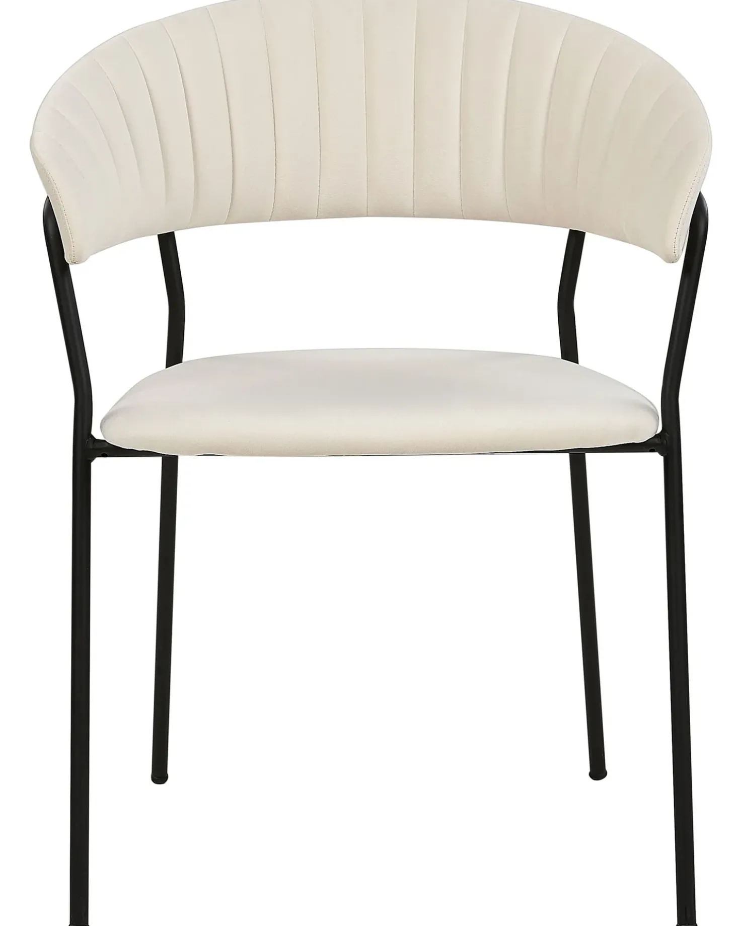 Set di 2 sedie da pranzo MARIPOSA Velluto Bianco sporco