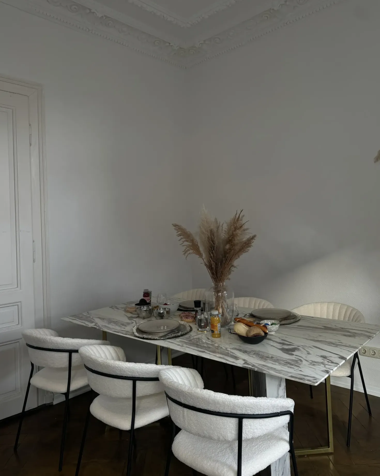 Set di 2 sedie da pranzo MARIPOSA Velluto Bianco sporco