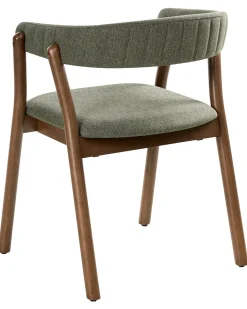 Set di 2 sedie da pranzo MYLO Tessuto Marrone scuro/Verde
