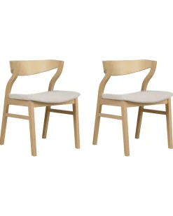 Set di 2 sedie da pranzo MAROA Legno Beige