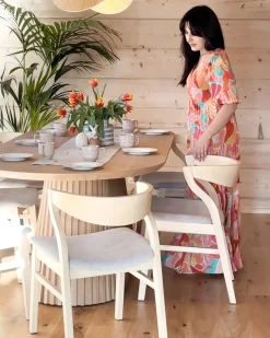 Set di 2 sedie da pranzo MAROA Legno Beige