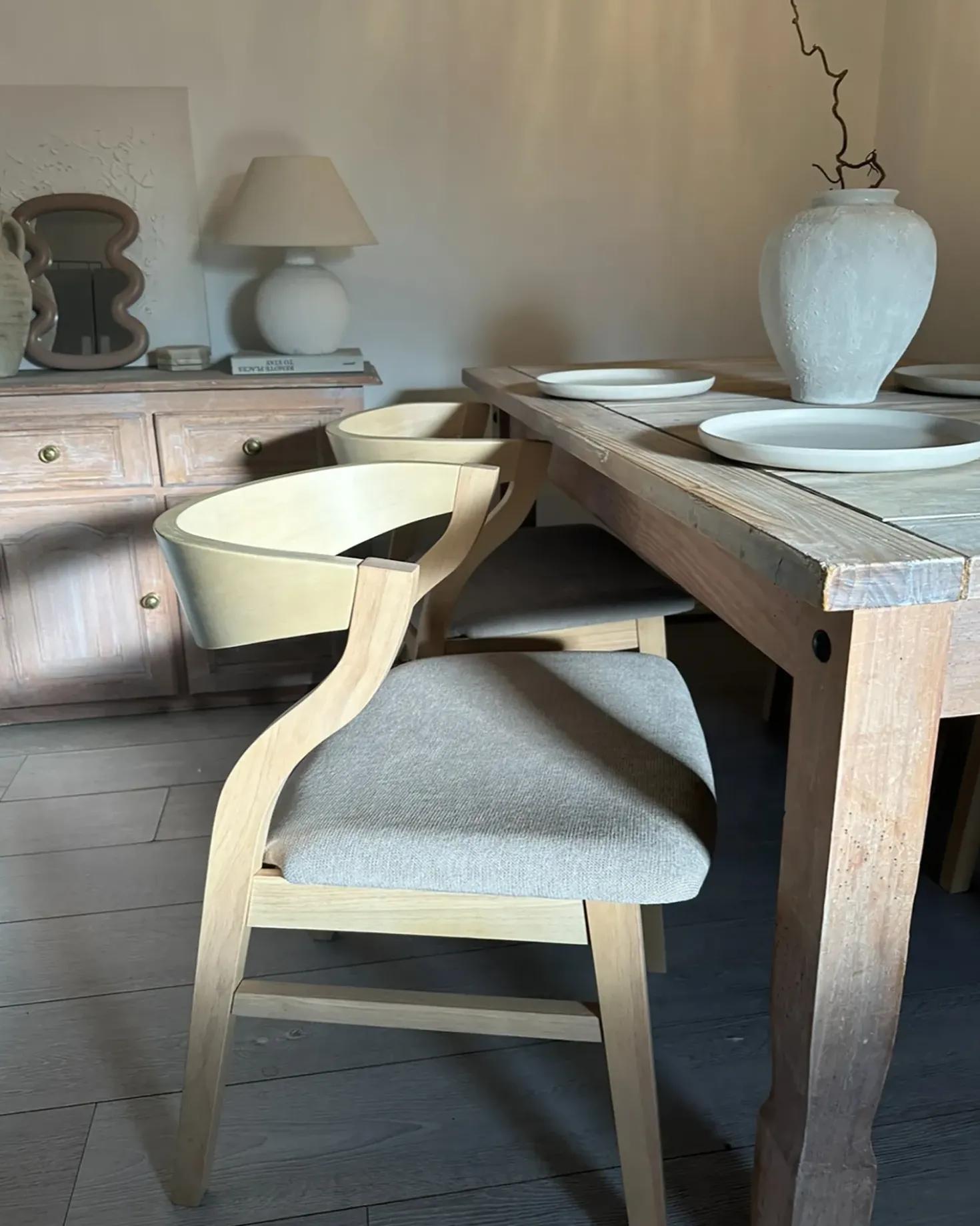 Set di 2 sedie da pranzo MAROA Legno Beige