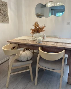 Set di 2 sedie da pranzo MAROA Legno Beige