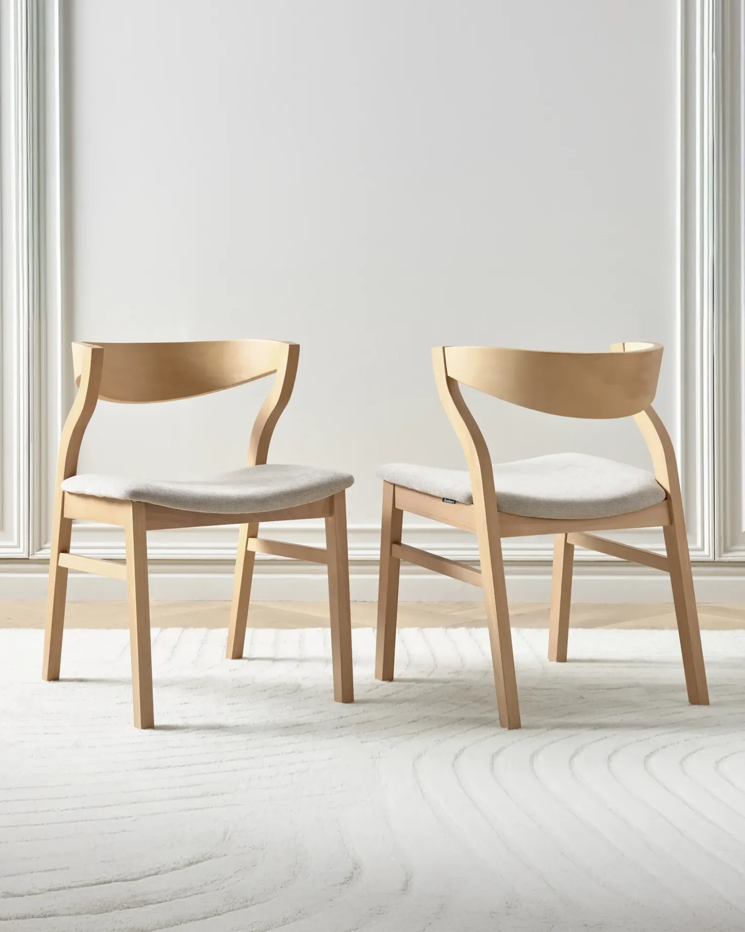 Set di 2 sedie da pranzo MAROA Legno Beige