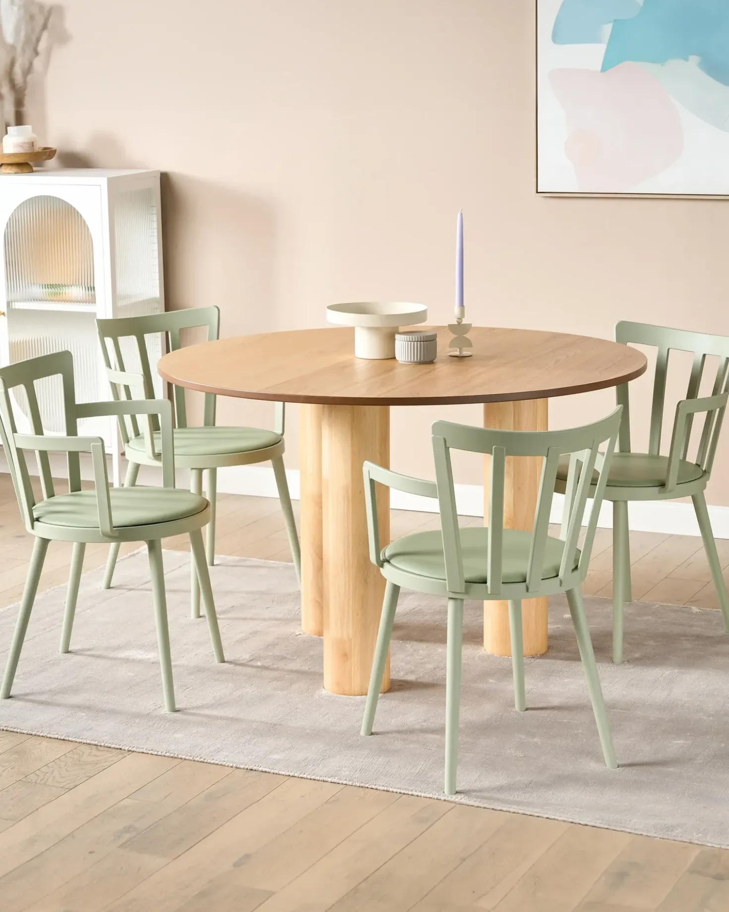 Set di 4 sedie da pranzo MORILL Verde chiaro