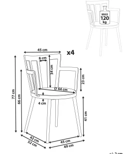 Set di 4 sedie da pranzo MORILL Verde chiaro
