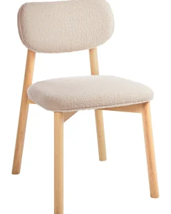 Set di 2 sedie da pranzo MILLS Bouclé Marrone chiaro/Beige chiaro
