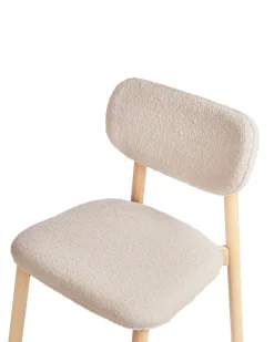 Set di 2 sedie da pranzo MILLS Bouclé Marrone chiaro/Beige chiaro