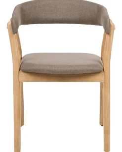 Set di 2 sedie da pranzo MYLO Tessuto Marrone chiaro/Marrone
