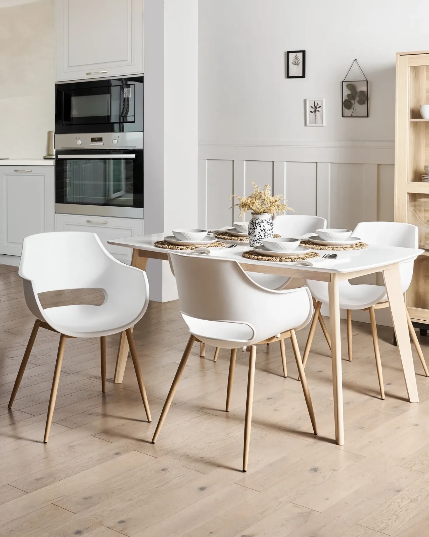 Set di 4 sedie da pranzo MILLERS Bianco