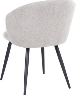 Set di 2 sedie da pranzo MOUNDVILLE Tessuto Bianco sporco