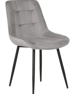 Set di 2 sedie da pranzo MELROSE Velluto Grigio chiaro