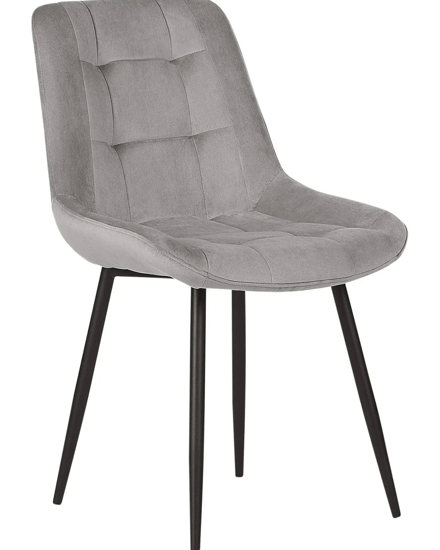 Set di 2 sedie da pranzo MELROSE Velluto Grigio chiaro