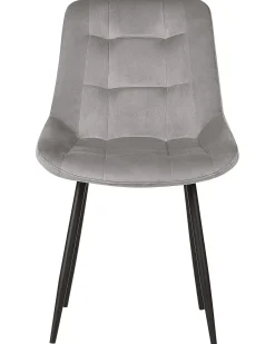 Set di 2 sedie da pranzo MELROSE Velluto Grigio chiaro