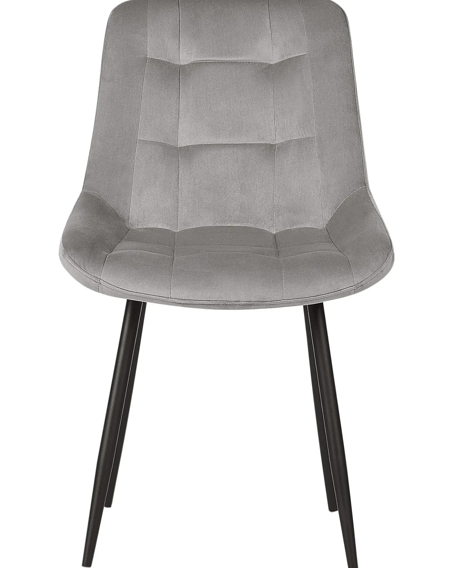 Set di 2 sedie da pranzo MELROSE Velluto Grigio chiaro