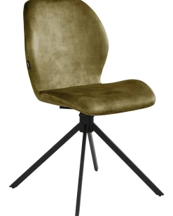 Set di 4 sedie da pranzo MORRISON Velluto Verde