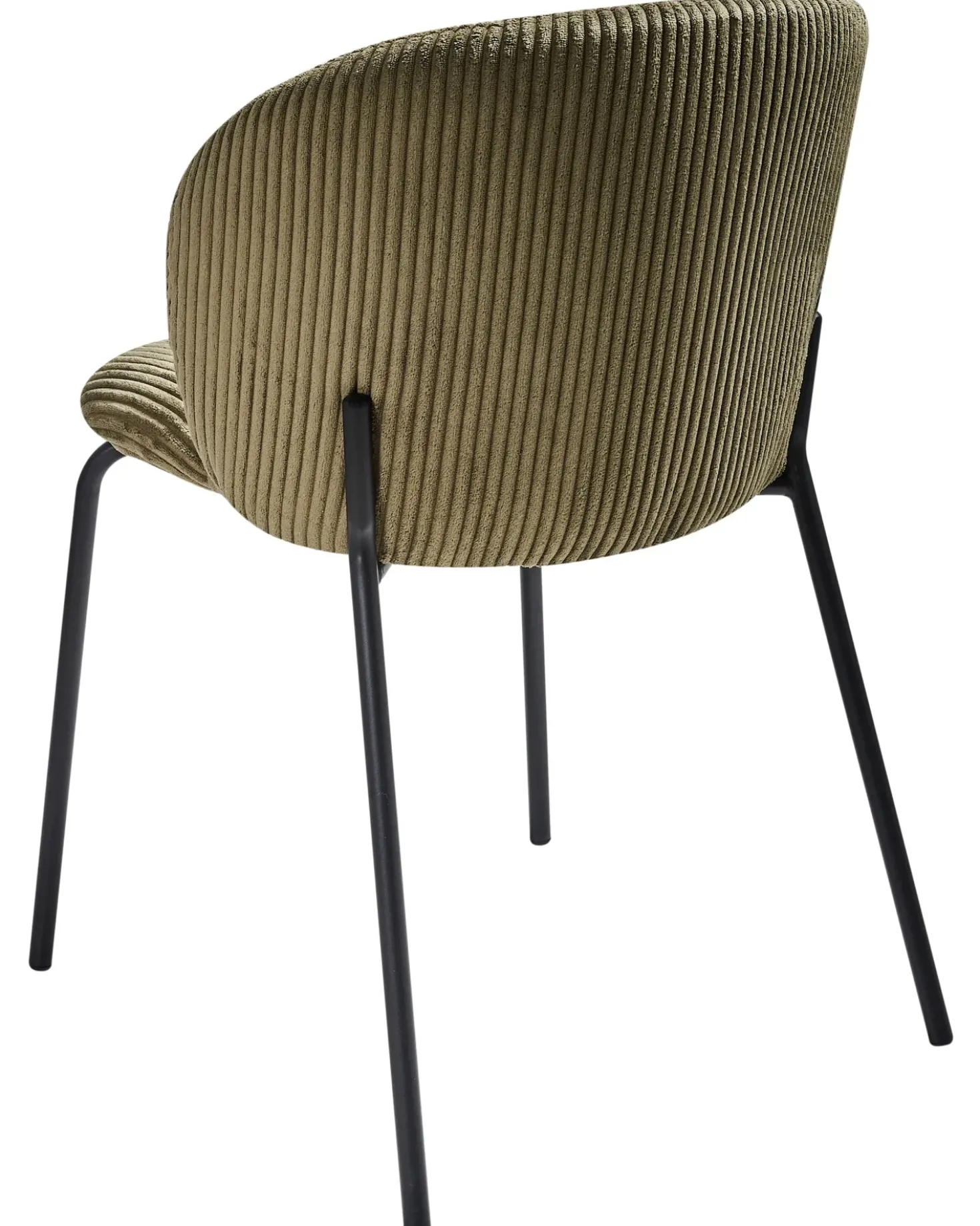 Set di 2 sedie da pranzo MILES Velluto a coste Verde oliva