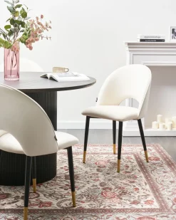 Set di 2 sedie da pranzo MAGALIA Velluto Beige chiaro