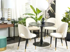 Set di 2 sedie da pranzo MAGALIA Velluto Beige chiaro