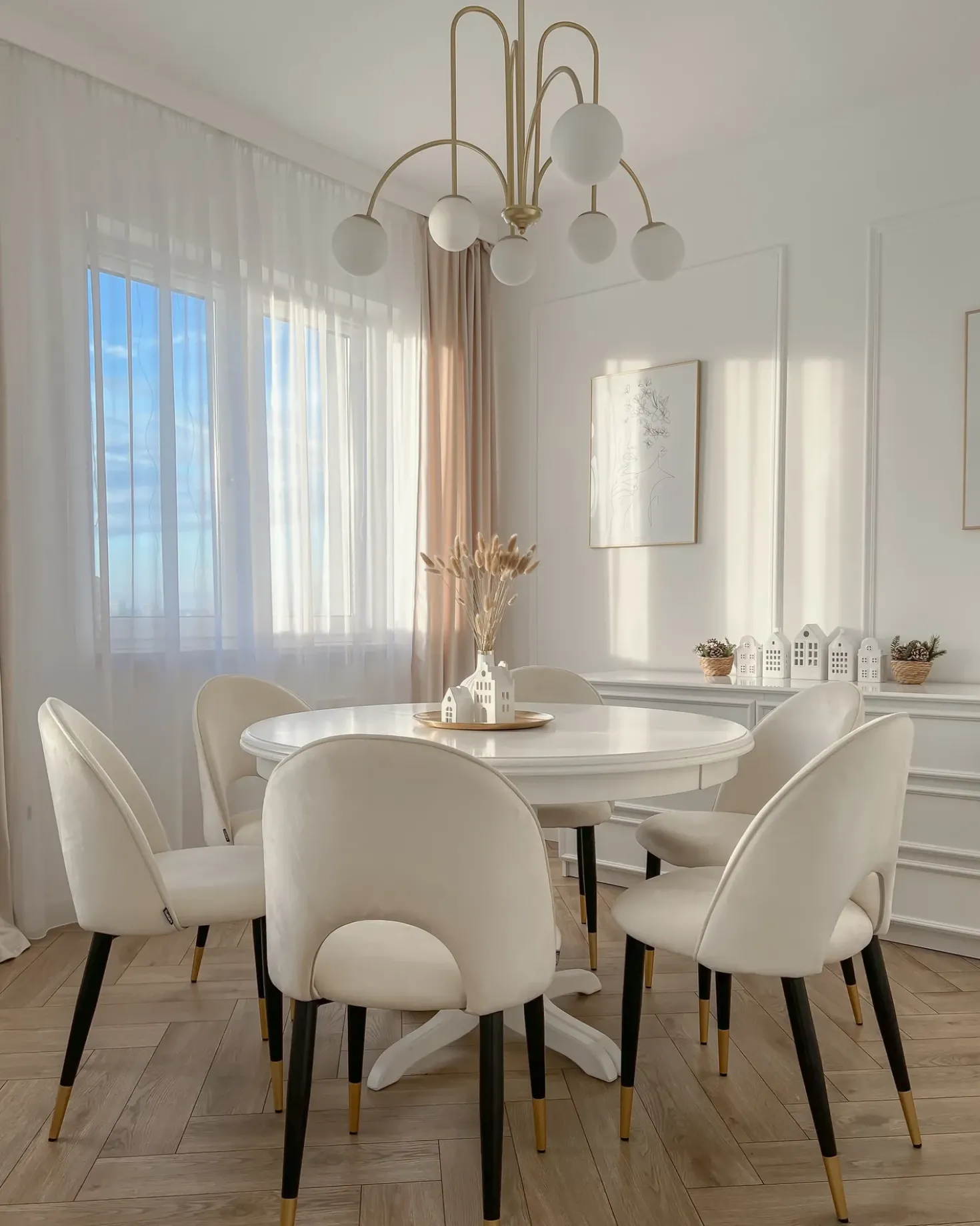 Set di 2 sedie da pranzo MAGALIA Velluto Beige chiaro