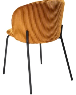 Set di 2 sedie da pranzo MILES Velluto a coste Arancione
