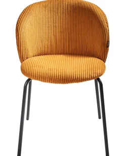 Set di 2 sedie da pranzo MILES Velluto a coste Arancione
