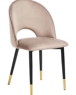 Set di 2 sedie da pranzo MAGALIA Velluto Tortora