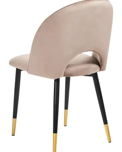 Set di 2 sedie da pranzo MAGALIA Velluto Tortora