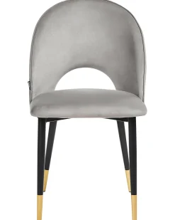 Set di 2 sedie da pranzo MAGALIA Velluto Grigio
