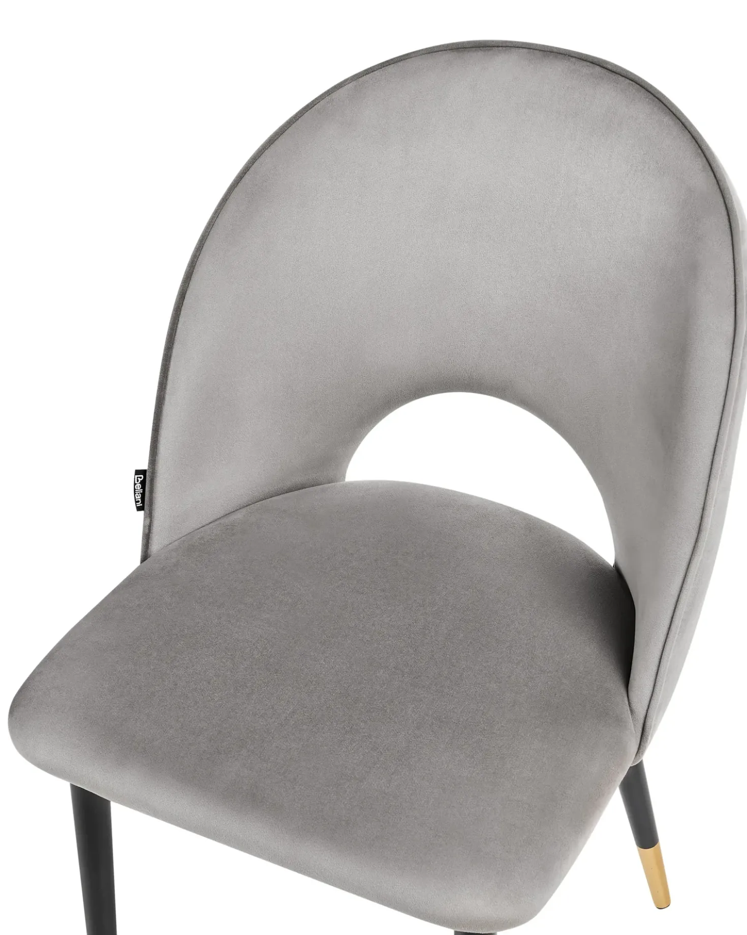 Set di 2 sedie da pranzo MAGALIA Velluto Grigio