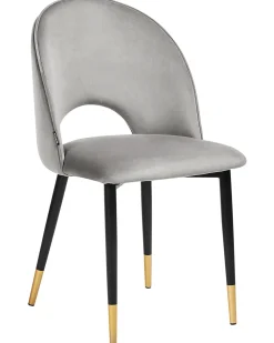 Set di 2 sedie da pranzo MAGALIA Velluto Grigio