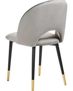 Set di 2 sedie da pranzo MAGALIA Velluto Grigio
