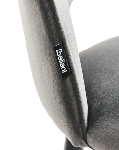 Set di 2 sedie da pranzo MAGALIA Velluto Grigio