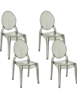 Set di 4 sedie da pranzo MERTON Nero