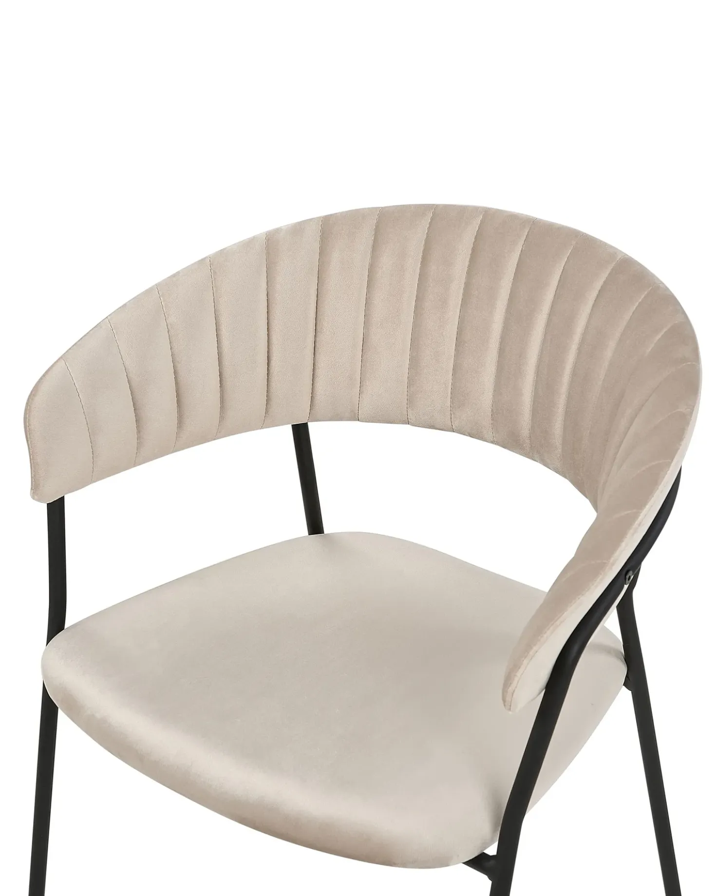 Set di 2 sedie da pranzo MARIPOSA Velluto Tortora