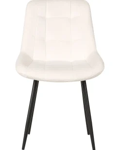 Set di 2 sedie da pranzo MELROSE Velluto Bianco sporco