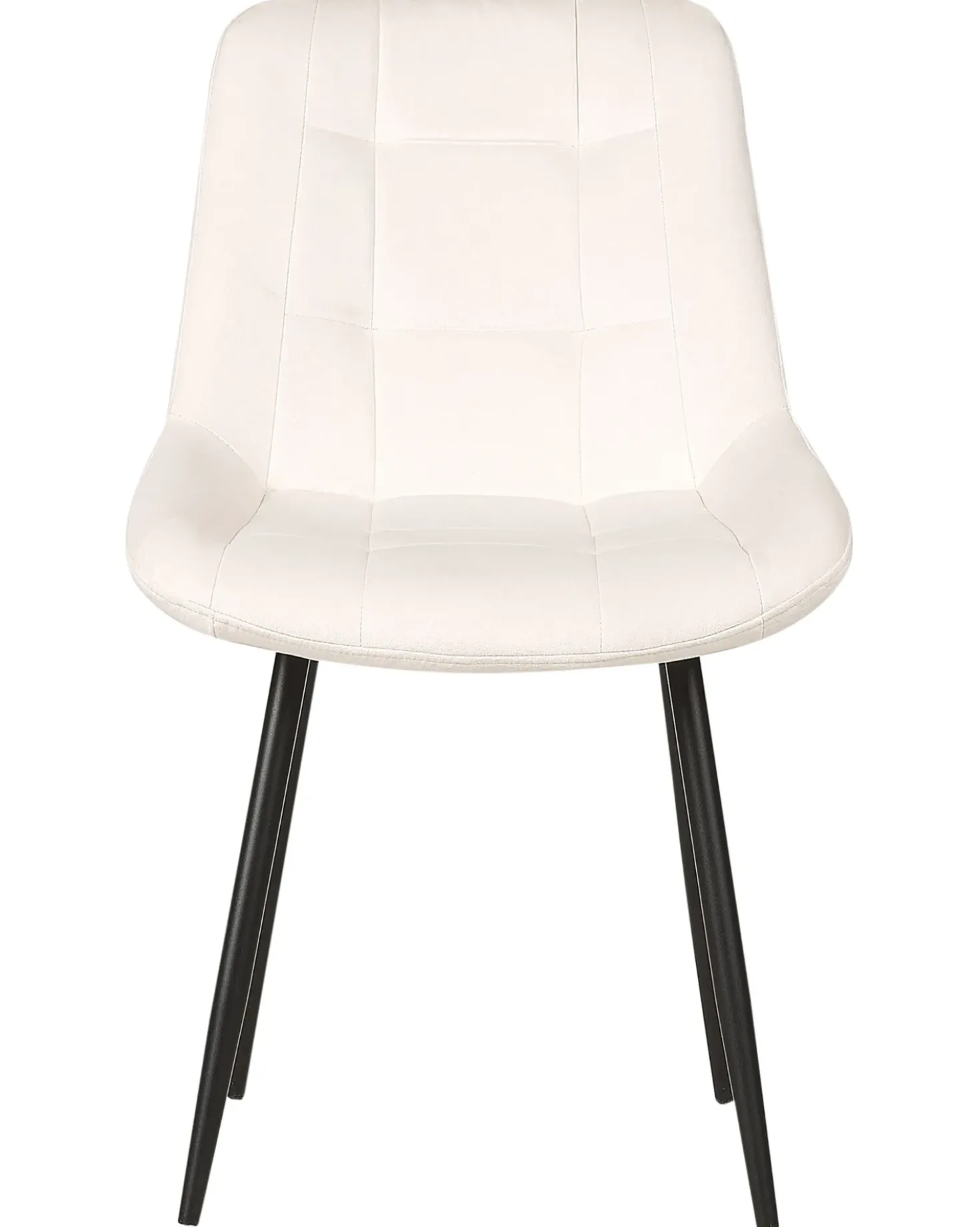 Set di 2 sedie da pranzo MELROSE Velluto Bianco sporco