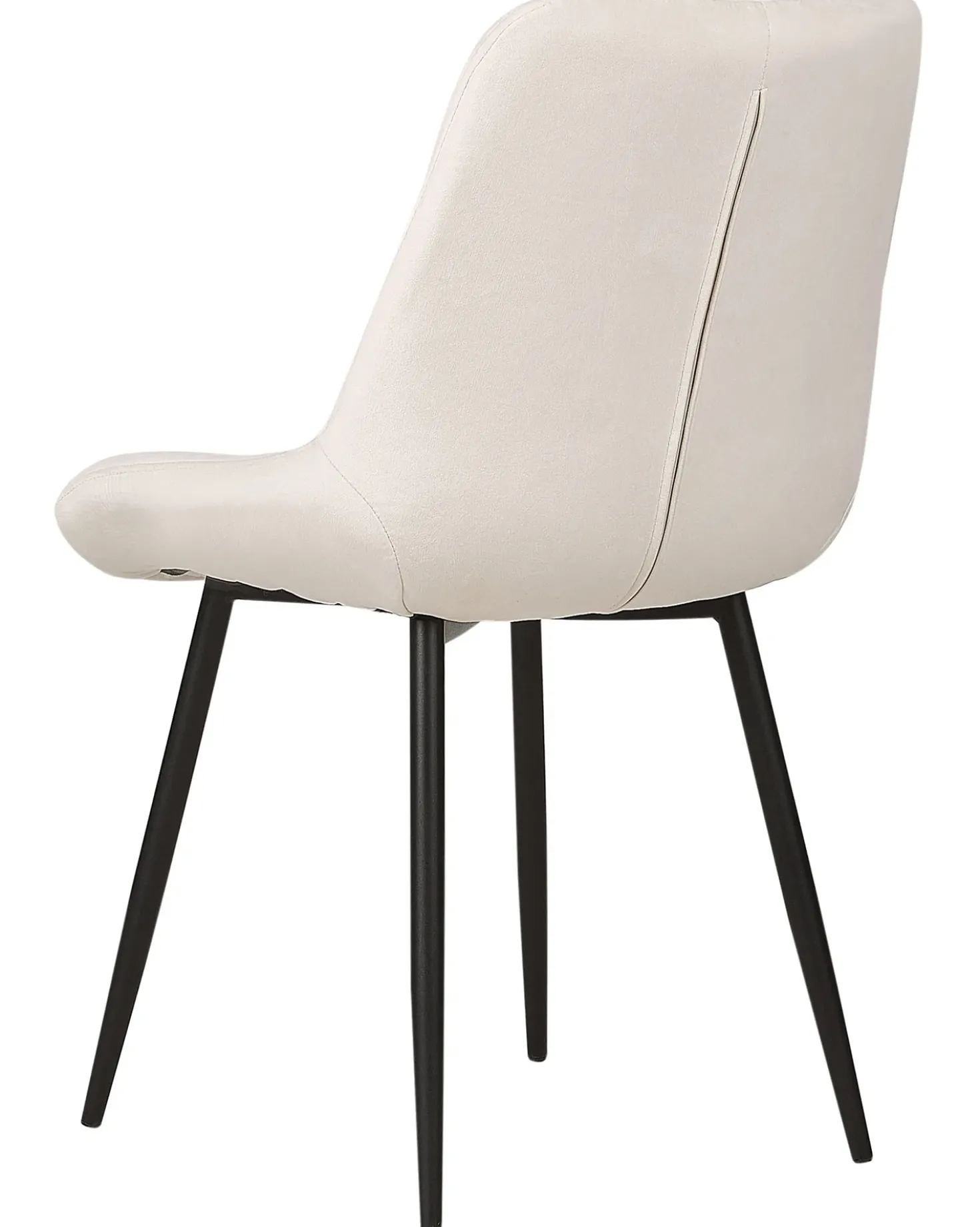 Set di 2 sedie da pranzo MELROSE Velluto Bianco sporco