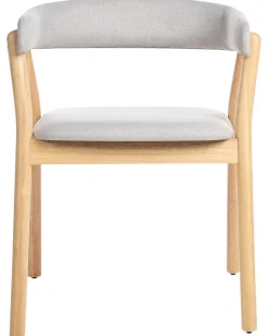 Set di 2 sedie da pranzo MYLO Tessuto Marrone chiaro/Grigio