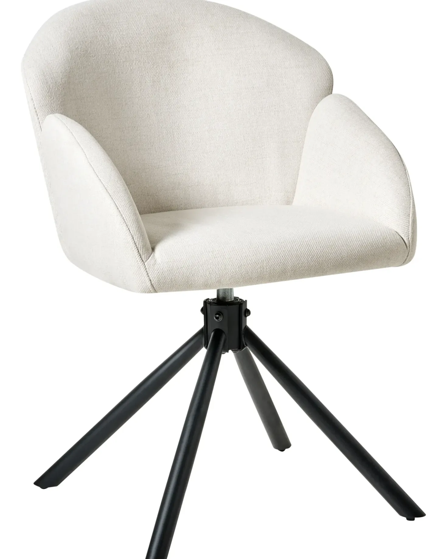 Set di 2 sedie da pranzo MAYBEE Tessuto Bianco sporco