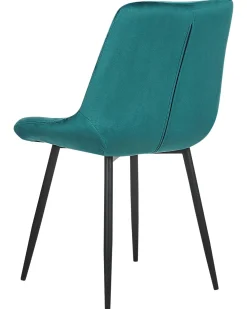 Set di 2 sedie da pranzo MELROSE Velluto Turchese