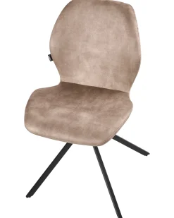 Set di 4 sedie da pranzo MORRISON Velluto Beige
