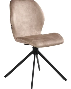 Set di 4 sedie da pranzo MORRISON Velluto Beige